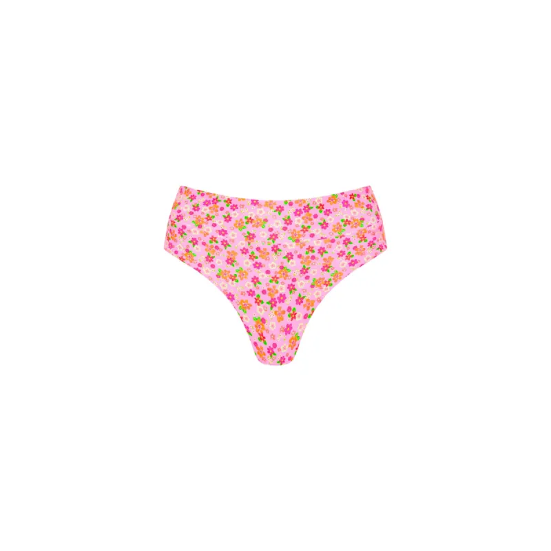 High Waist Cheeky Bikini Bottom - Frangipani Fever sold by Kulani Kinis
