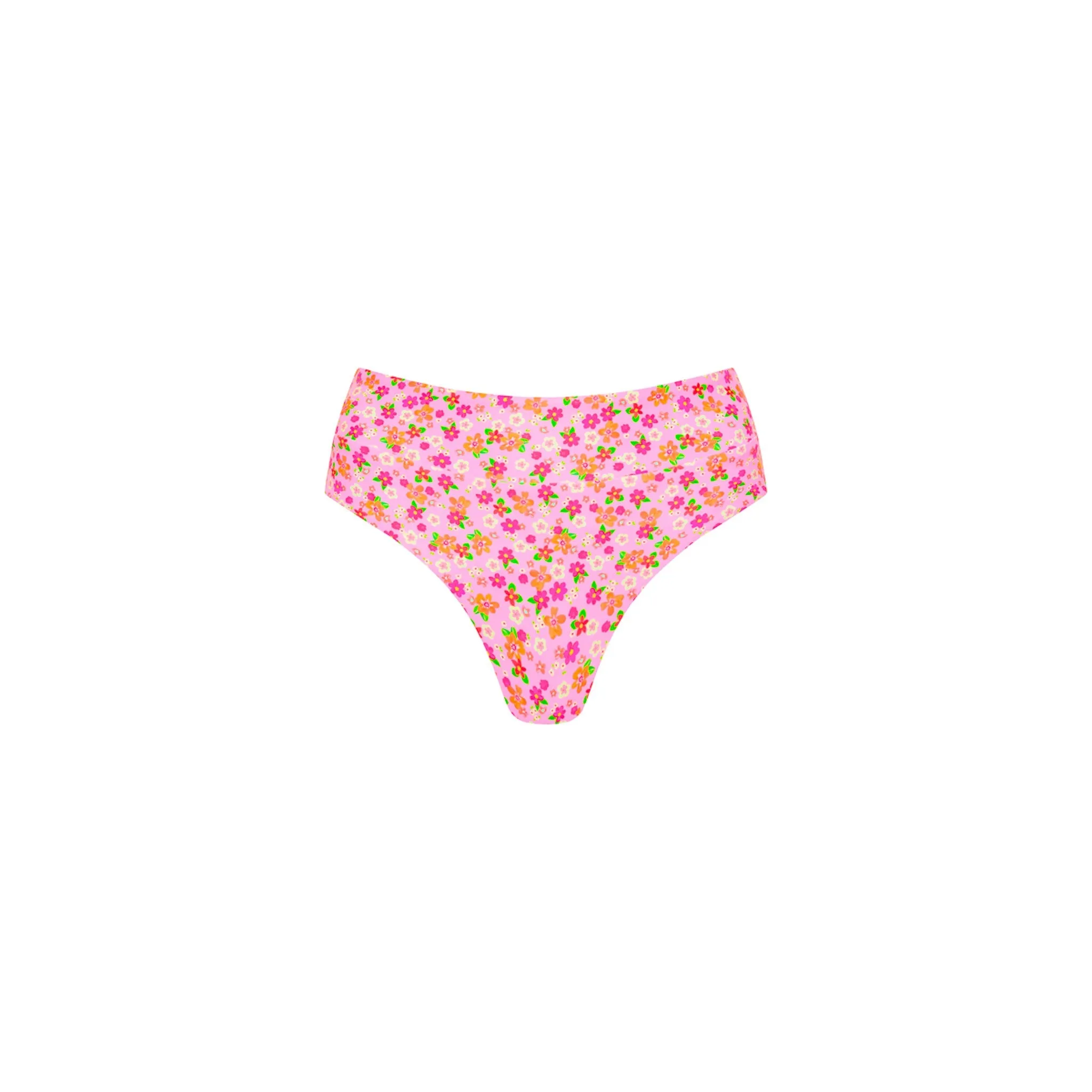 High Waist Cheeky Bikini Bottom - Frangipani Fever sold by Kulani Kinis