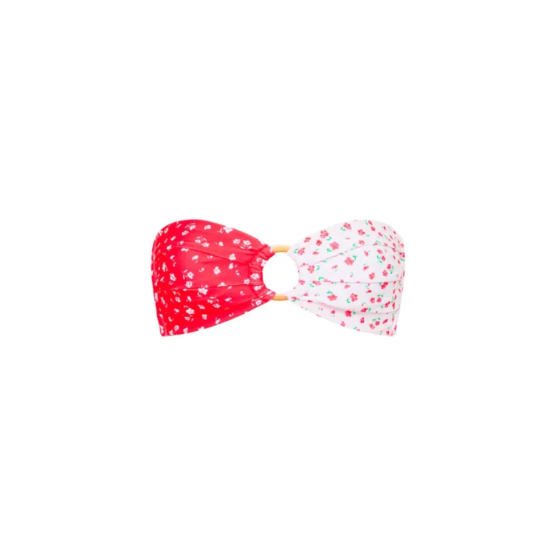 Strapless Bandeau Bikini Top - Cherry Cove sold by Kulani Kinis