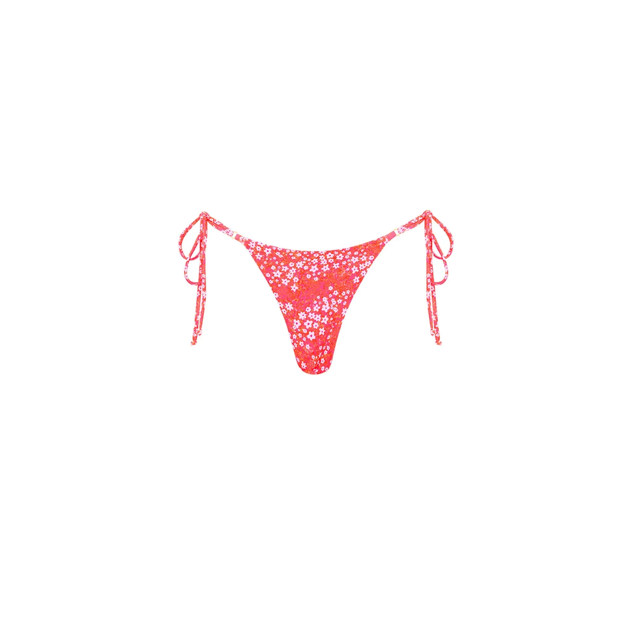 Thong Tie Side Bikini Bottom - Coral Crush sold by Kulani Kinis