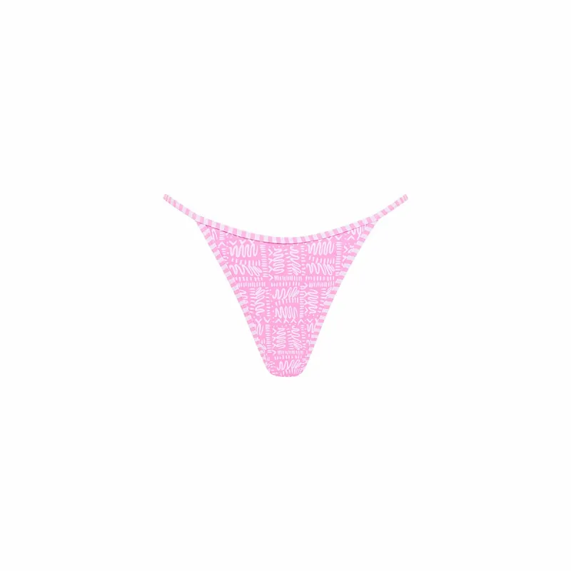 Tanning Thong Bikini Bottom - Strawberry Milkshake sold by Kulani Kinis