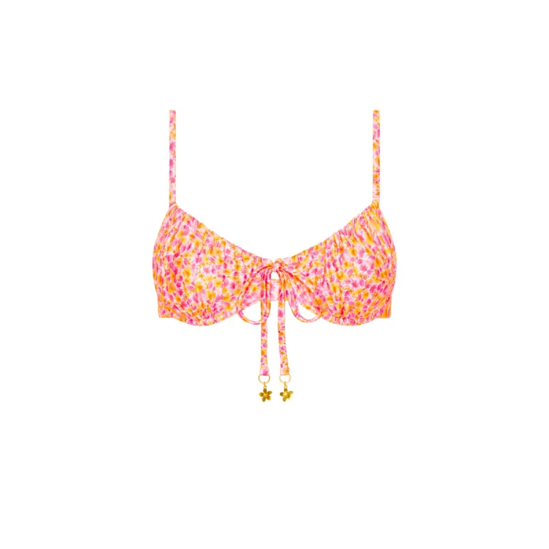 Ruched Underwire Bra Bikini Top - Sherbet Shimmer sold by Kulani Kinis