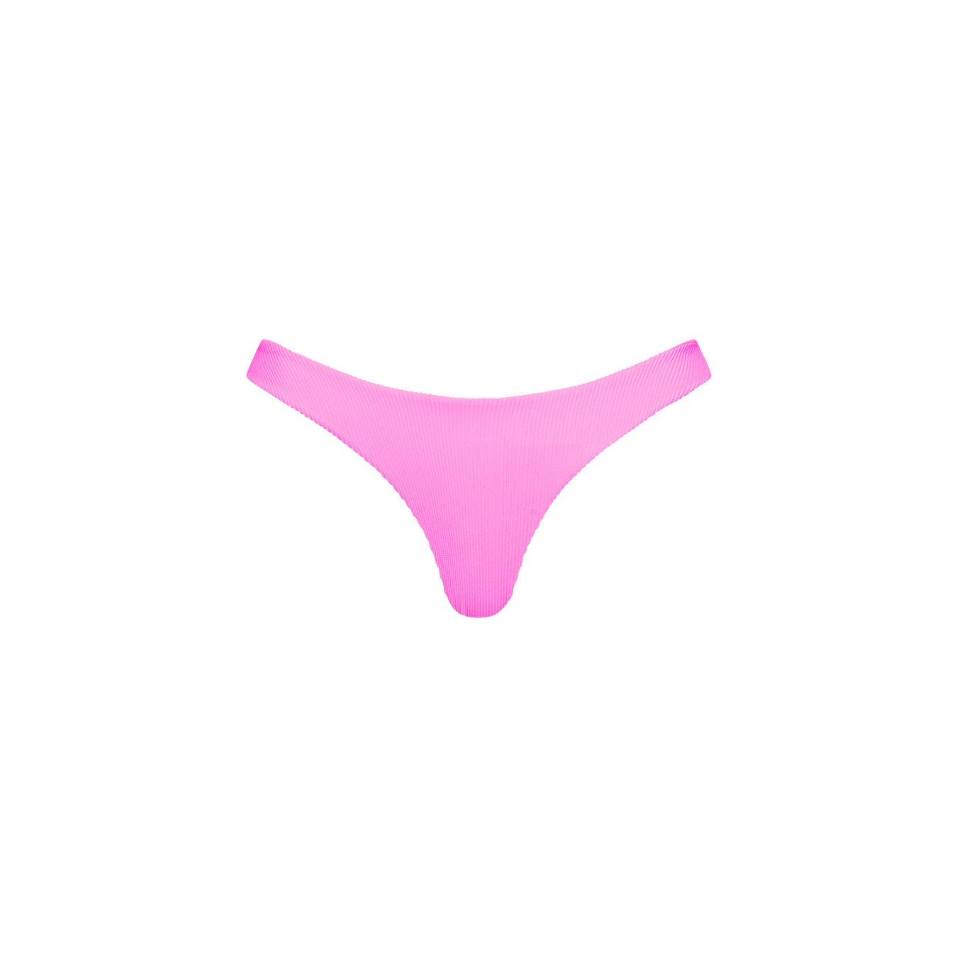 Minimal Full Coverage Bikini Bottom - Bubblegum Pink Ribbed sold by Kulani Kinis