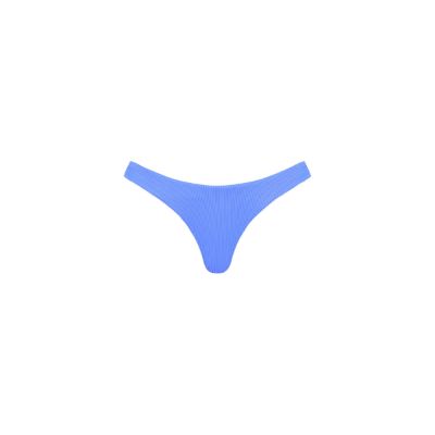 Minimal Full Coverage Bikini Bottom - Breezy Blue Ribbed sold by Kulani Kinis