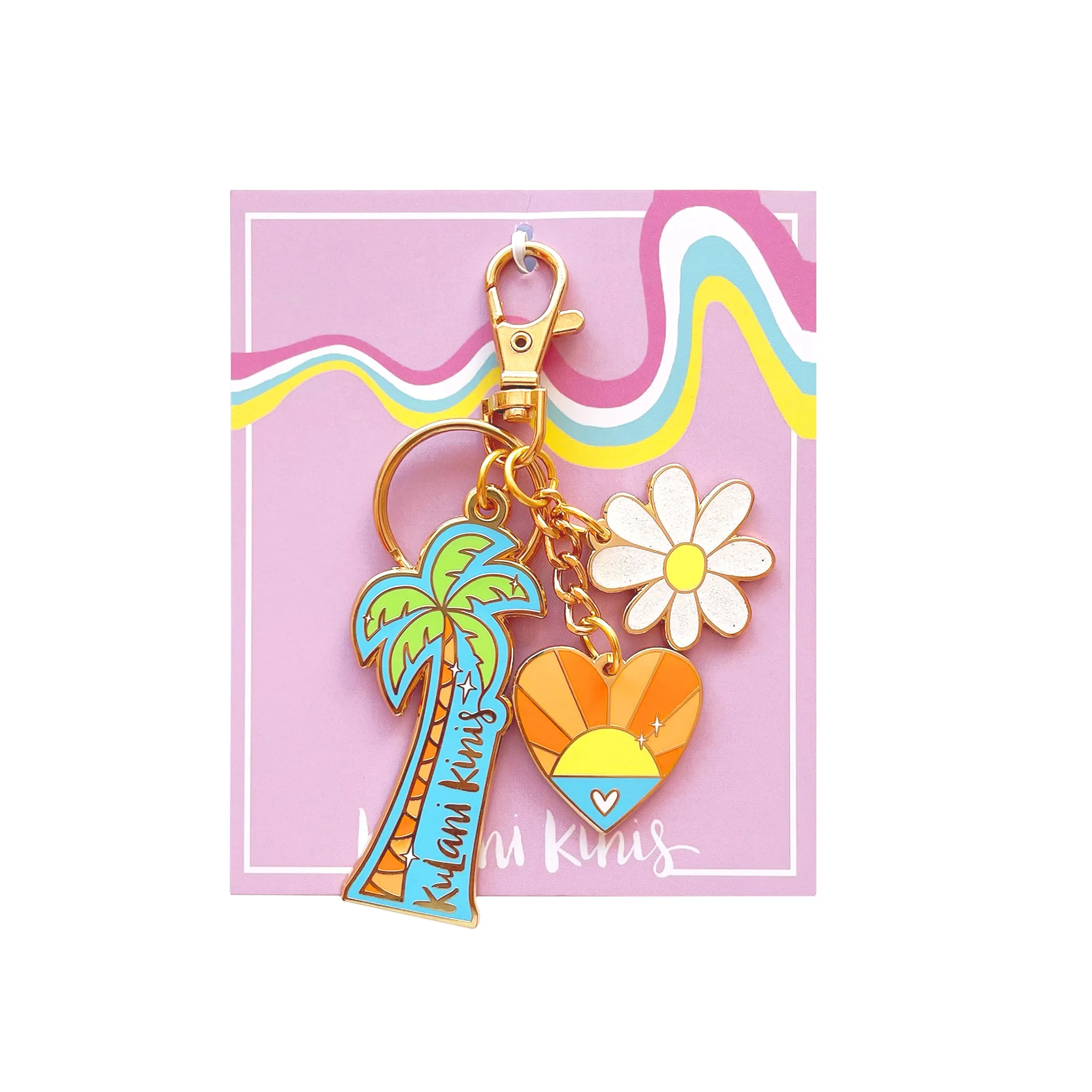 Keychain - Aqua Atomic Daisy sold by Kulani Kinis product image thumbnail 2