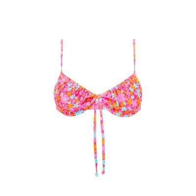 Ruched Underwire Bra Bikini Top - Raspberry Rosé sold by Kulani Kinis