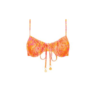 Ruched Underwire Bra Bikini Top - Citrus Sunrise sold by Kulani Kinis