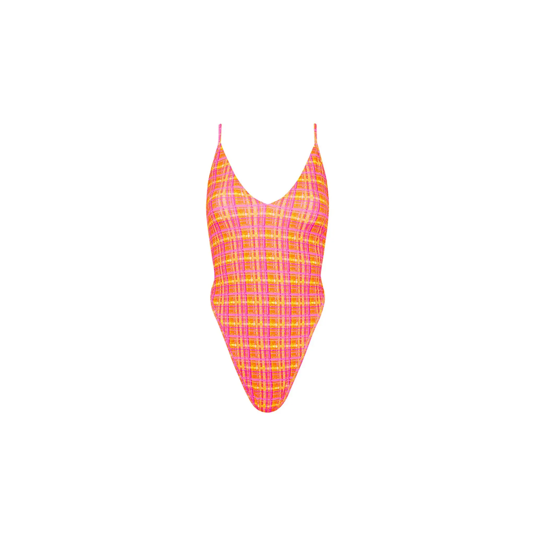 Plunge Cross Back One Piece - Peaches sold by Kulani Kinis