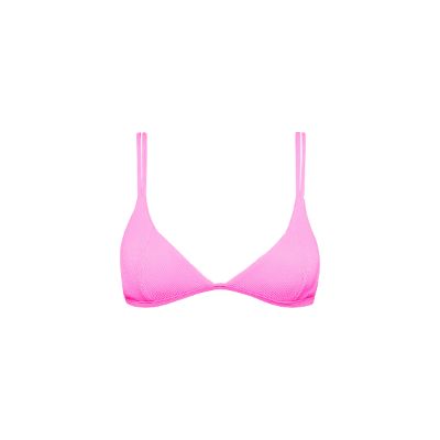 Scoop Triangle Bikini Top - Bubblegum Pink Ribbed sold by Kulani Kinis