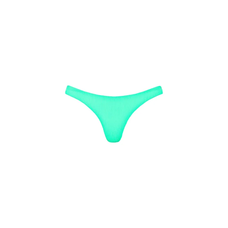 Minimal Cheeky Bikini Bottom - Turquoise Mint Ribbed sold by Kulani Kinis
