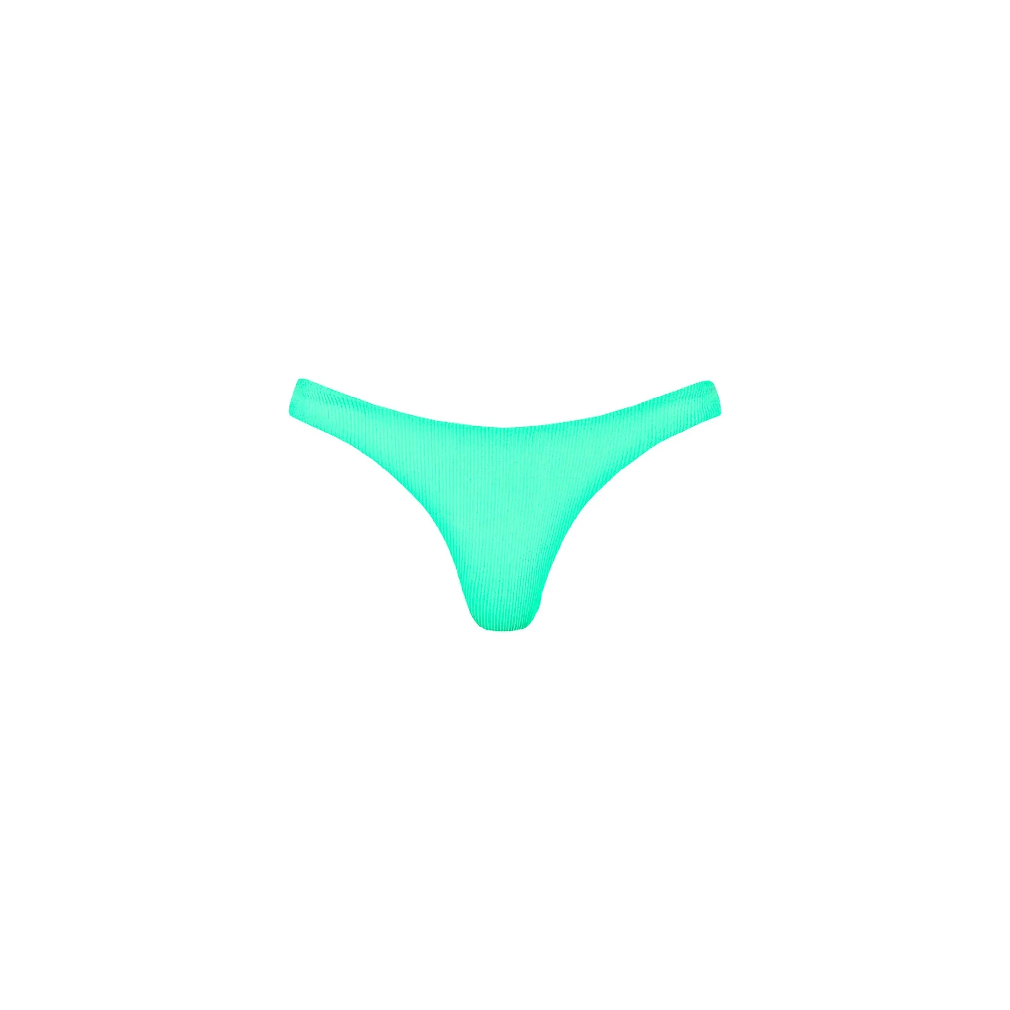 Minimal Cheeky Bikini Bottom - Turquoise Mint Ribbed sold by Kulani Kinis