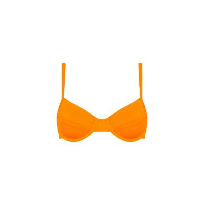 Ditzy Underwire Bra Bikini Top - Papaya Ribbed sold by Kulani Kinis