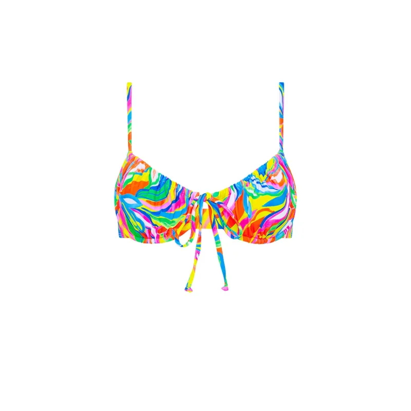 Ruched Underwire Bra Bikini Top - Tropical Illusion sold by Kulani Kinis