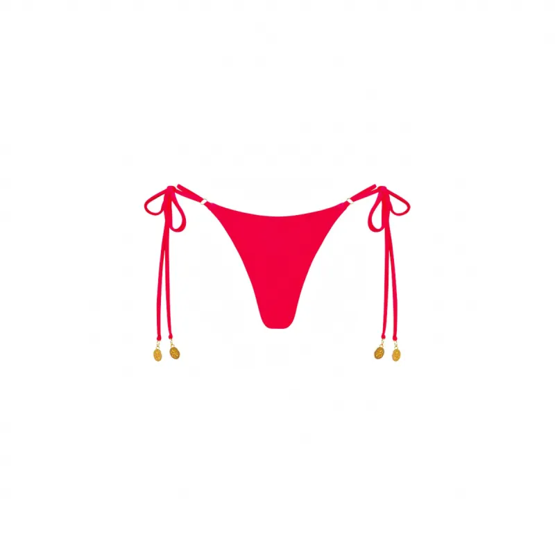 Thong Tie Side Bikini Bottom - Neon Rose sold by Kulani Kinis