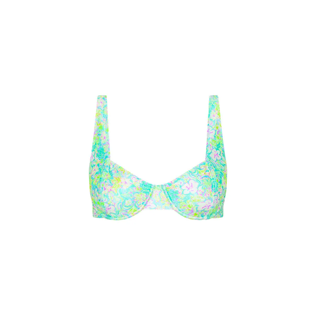 Underwire Bralette Bikini Top - Hibiscus Fizz sold by Kulani Kinis