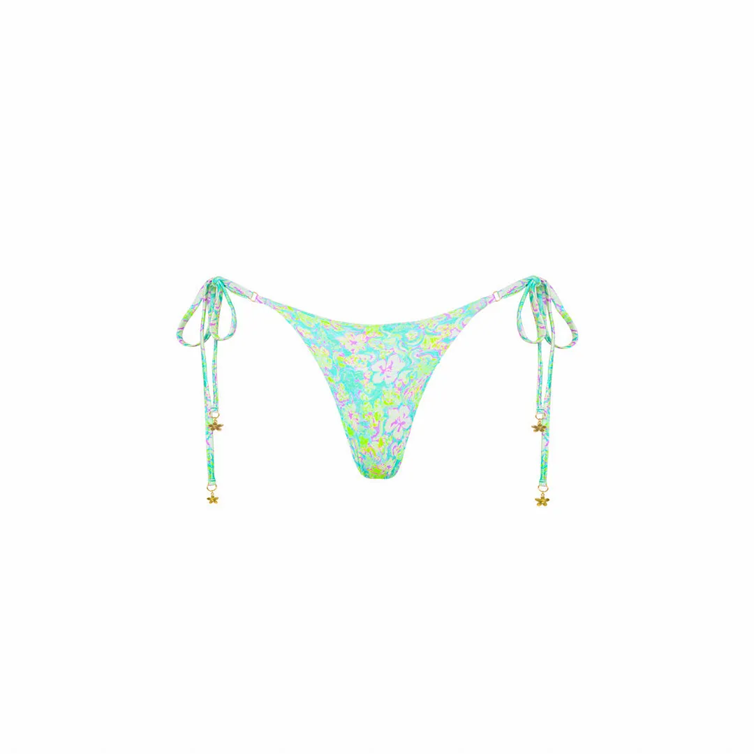 Thong Tie Side Bikini Bottom - Hibiscus Fizz sold by Kulani Kinis