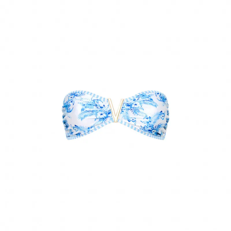 Mega V Strapless Bandeau Bikini Top - Vintage Paradise sold by Kulani Kinis