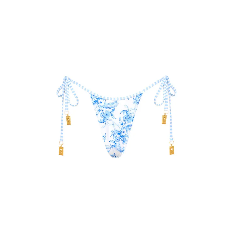 Micro Thong Tie Side Bikini Bottom - Vintage Paradise sold by Kulani Kinis