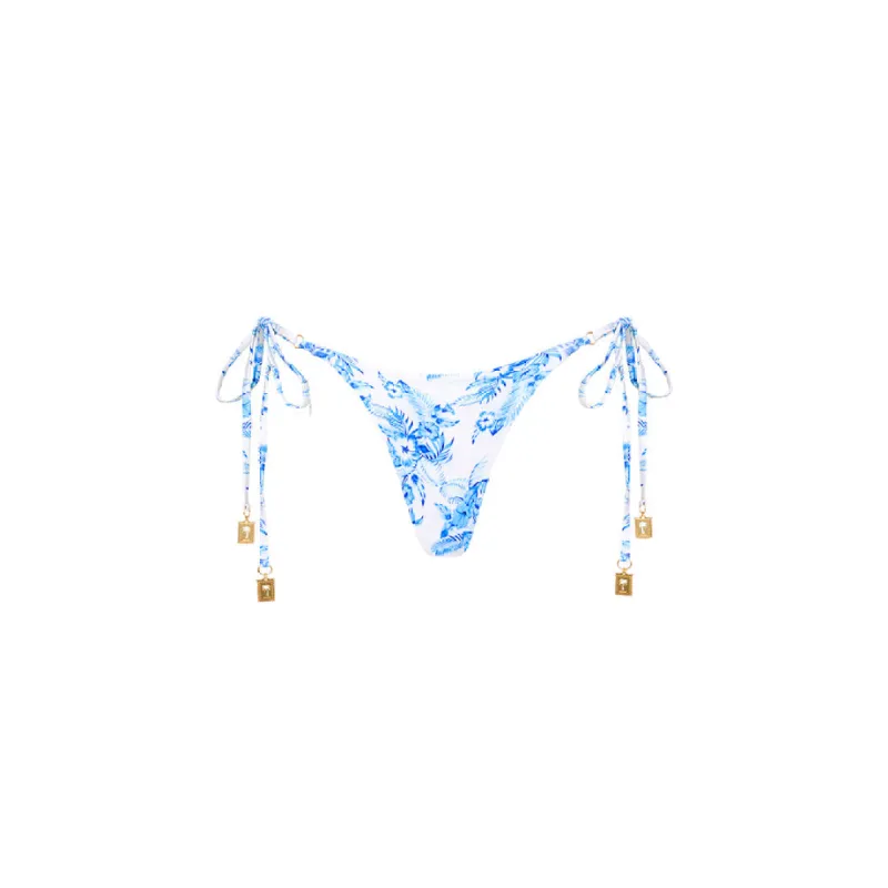 Thong Tie Side Bikini Bottom - Vintage Paradise sold by Kulani Kinis