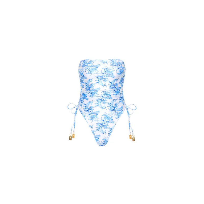 Ruched Bandeau One Piece - Vintage Paradise sold by Kulani Kinis