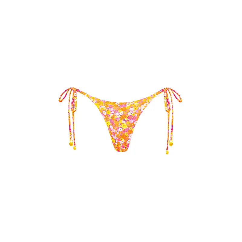 Thong Tie Side Bikini Bottom - Mimosa Meadows sold by Kulani Kinis