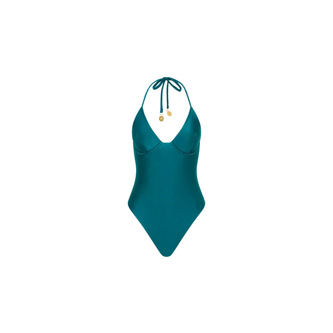 Triangle Underwire Cheeky One Piece - Cenote sold by Kulani Kinis