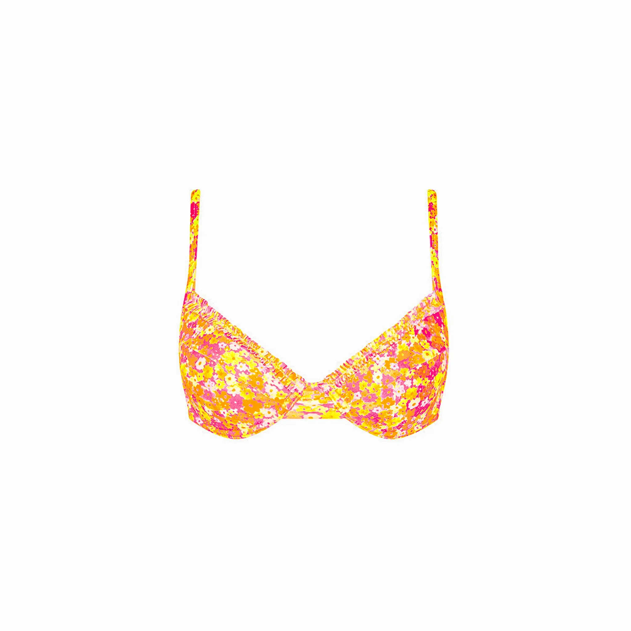 Double Ruffle Underwire Bikini Top - Mimosa Meadows sold by Kulani Kinis