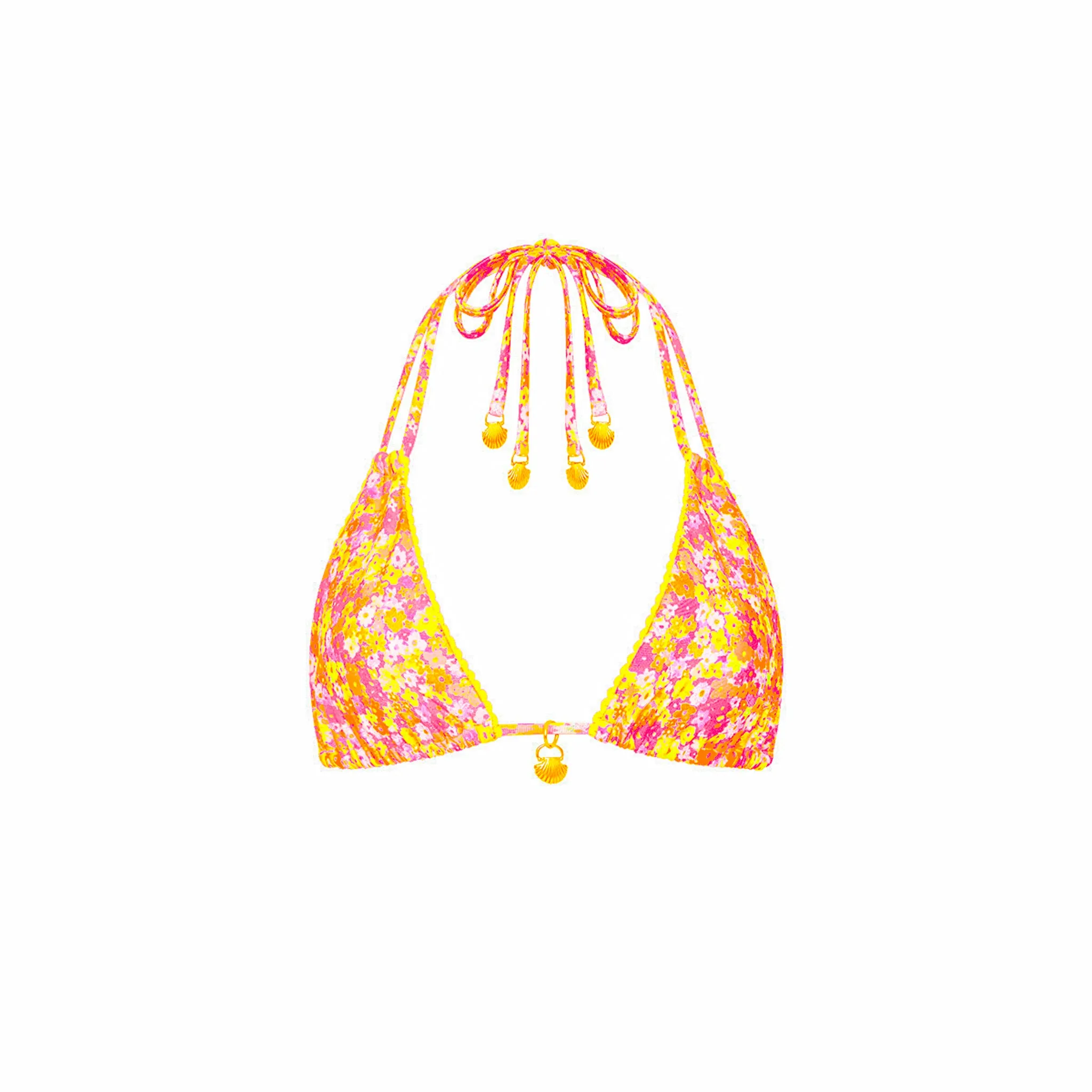 Halter Bralette Bikini Top - Mimosa Meadows sold by Kulani Kinis