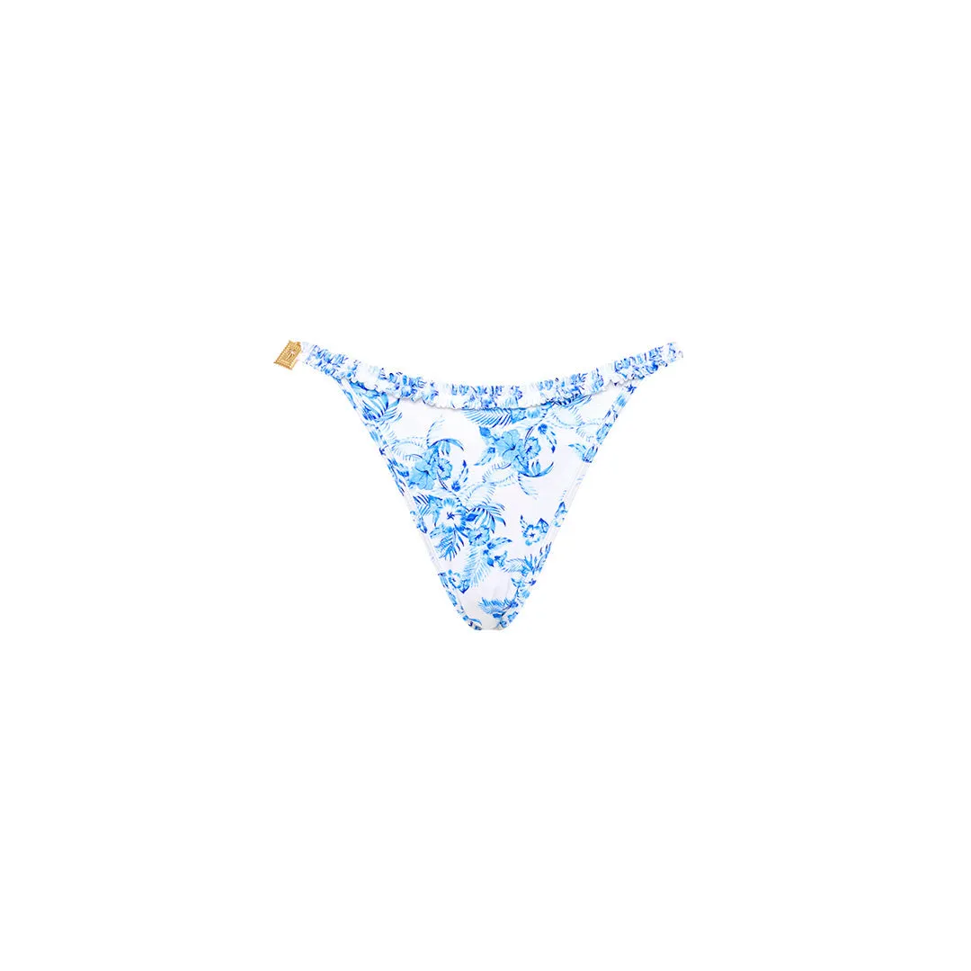 Double Ruffle Adjustable Cheeky Bikini Bottom - Vintage Paradise sold by Kulani Kinis