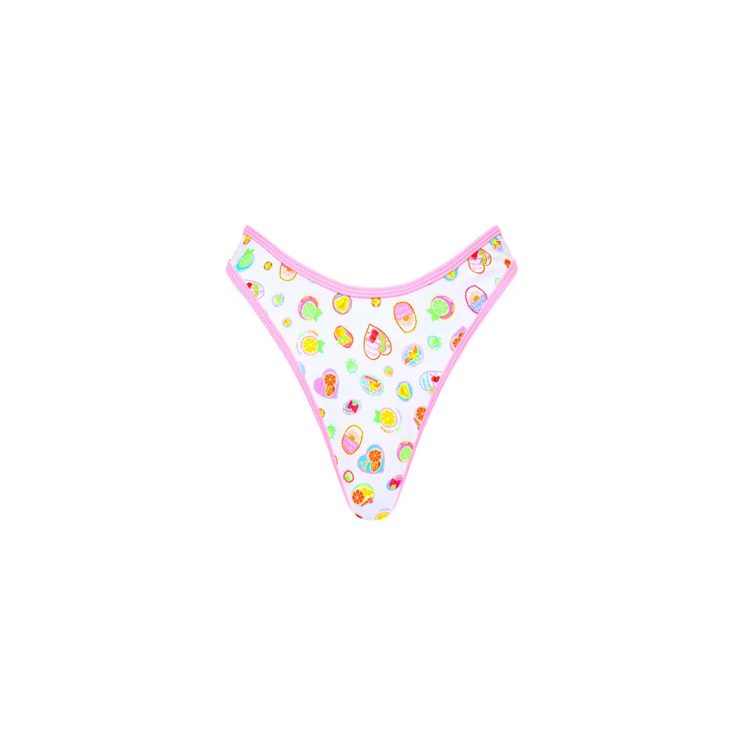 High Leg Thong Bikini Bottom - Cutie Frutti sold by Kulani Kinis