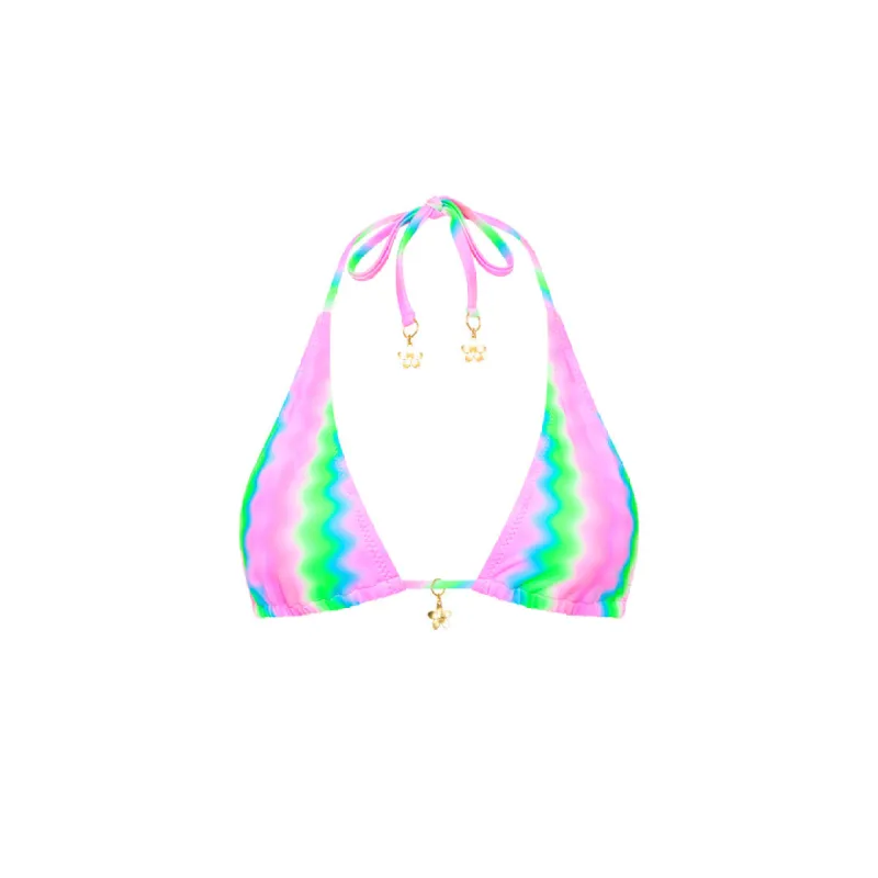 Classic Tie Halter Bikini Top - Candy Clouds sold by Kulani Kinis