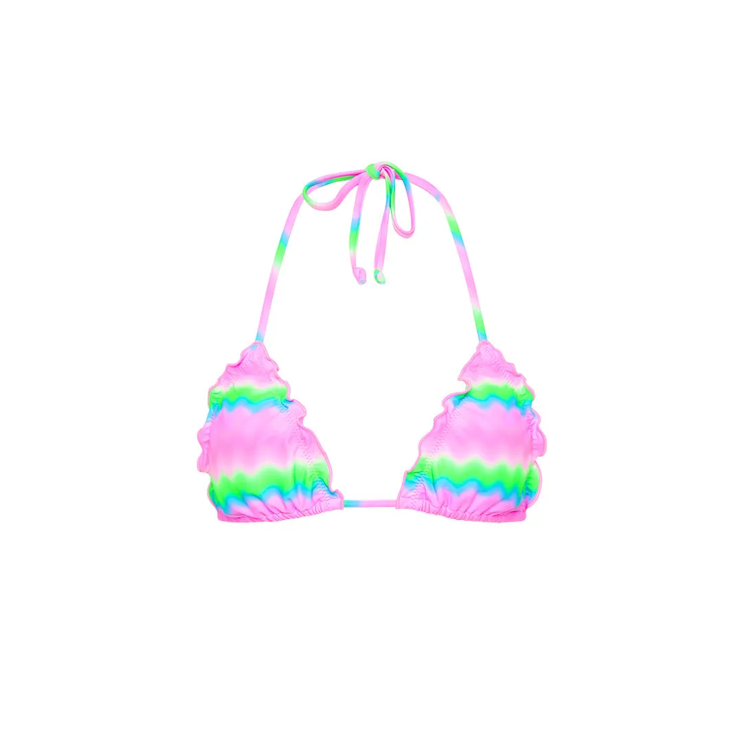 Lettuce Edge Bralette Bikini Top - Candy Clouds sold by Kulani Kinis