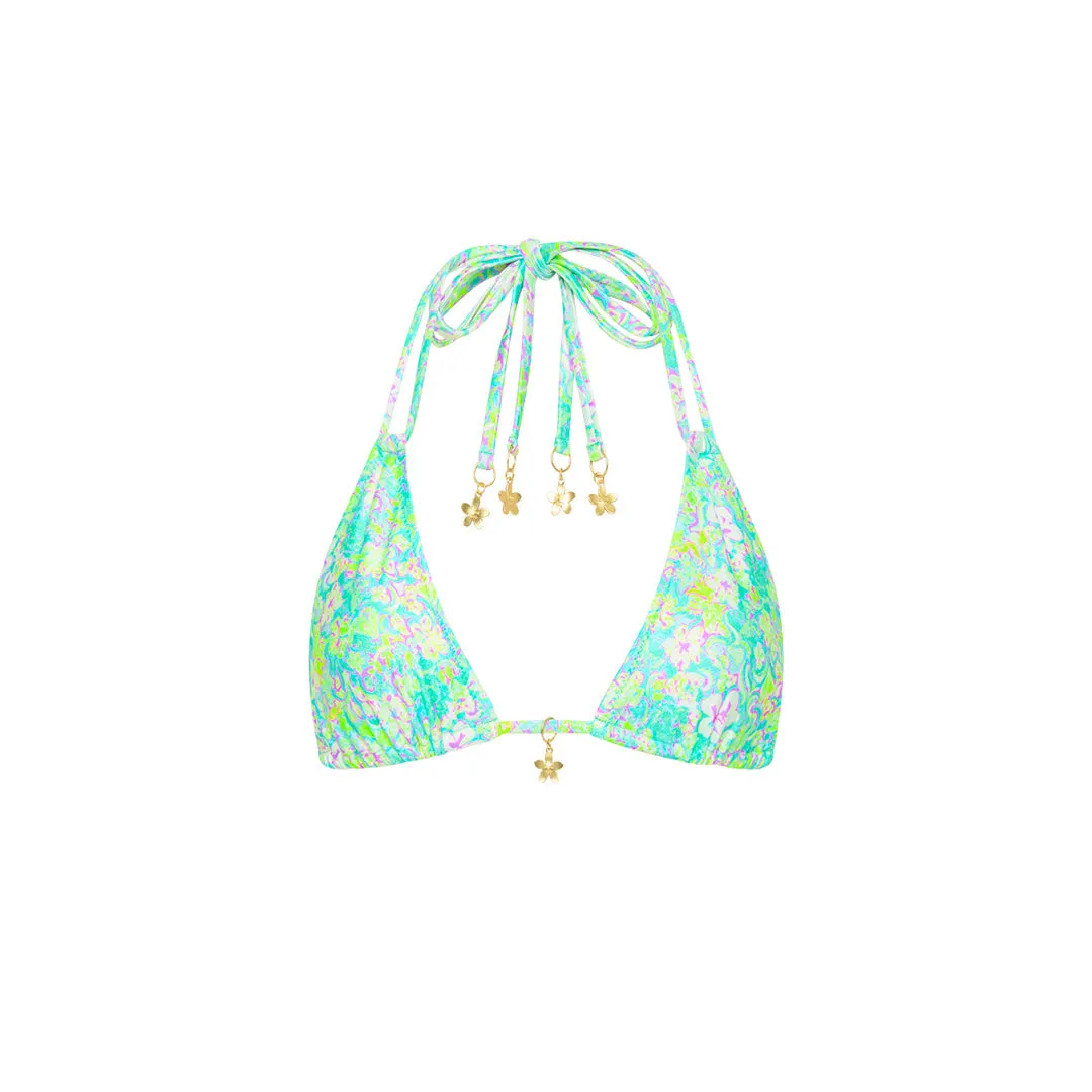 Halter Bralette Bikini Top - Hibiscus Fizz sold by Kulani Kinis