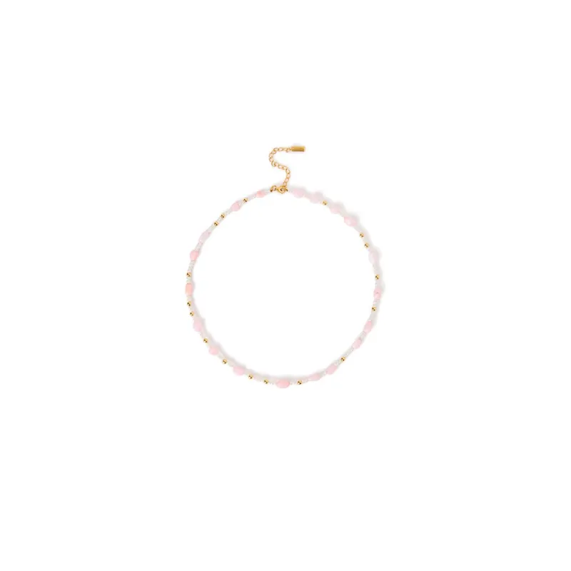 Beaded Gem Necklace - Pink Opal sold by Kulani Kinis