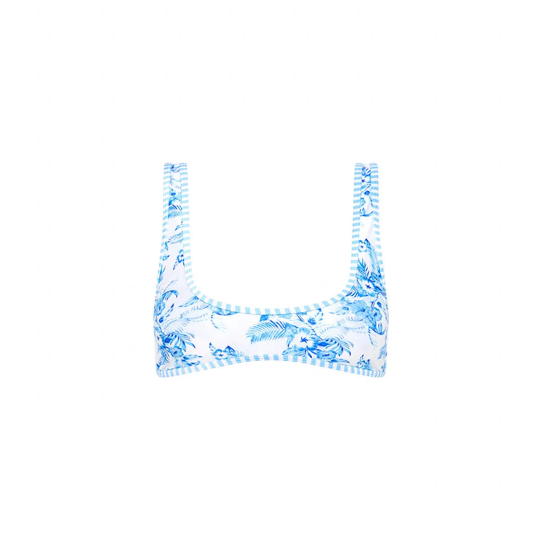Bind Slim Scoop Bikini Top - Vintage Paradise sold by Kulani Kinis