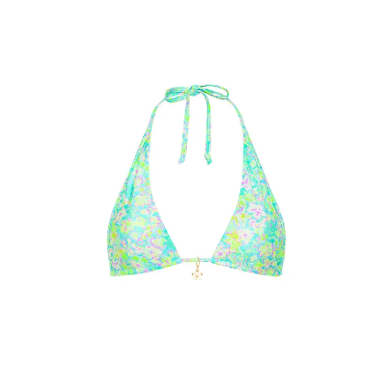 Bind Tie Halter Bikini Top - Hibiscus Fizz sold by Kulani Kinis