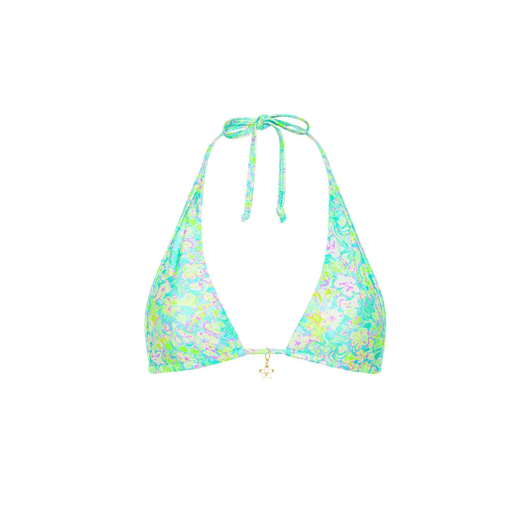 Bind Tie Halter Bikini Top - Hibiscus Fizz sold by Kulani Kinis