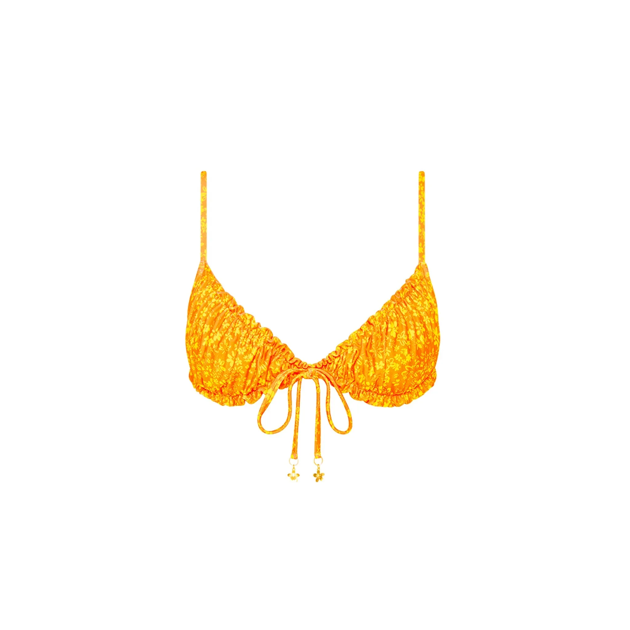 Ruched Bow Bralette Bikini Top - Sunset Moments sold by Kulani Kinis