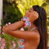 Ruffle Scrunchie - Mermaid Garden sold by Kulani Kinis