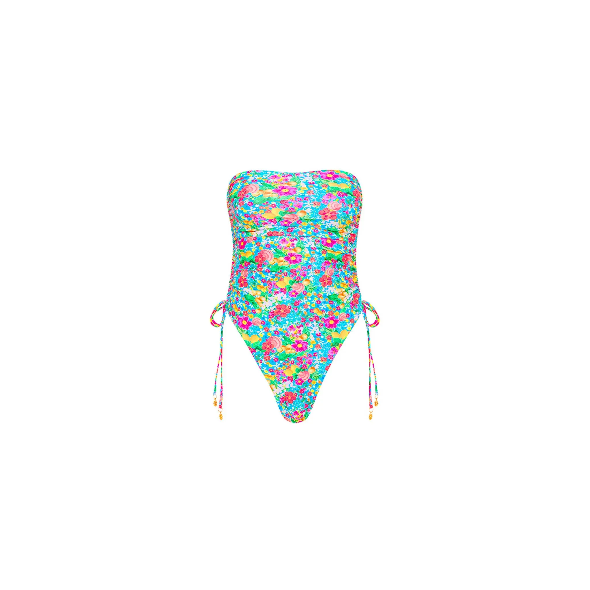 Ruched Bandeau One Piece - Mermaid Garden sold by Kulani Kinis