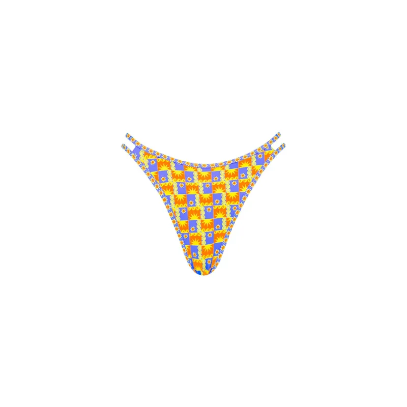 Twin Strap Cheeky Bikini Bottom - Sunburst sold by Kulani Kinis
