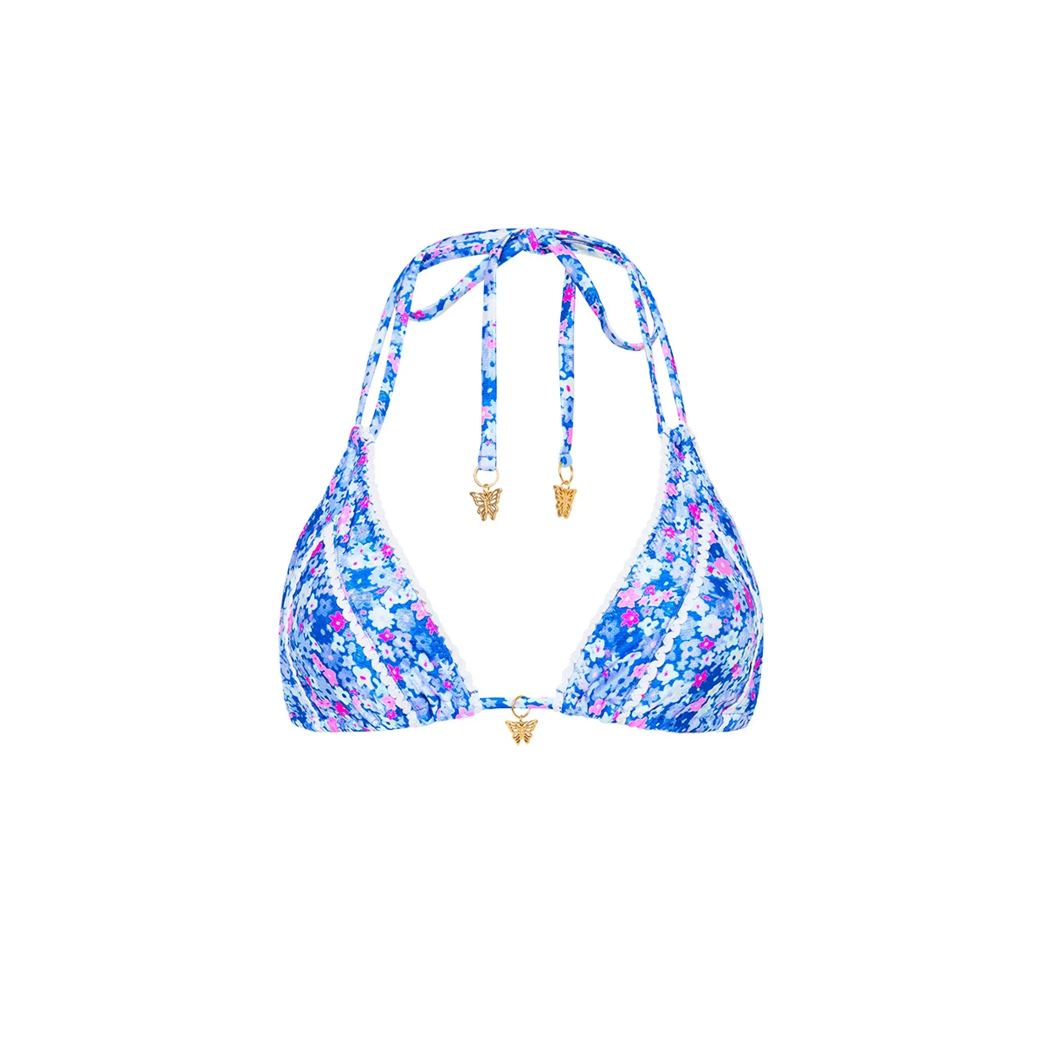 Decorative Panel Halter Bikini Top - Purple Pearls sold by Kulani Kinis