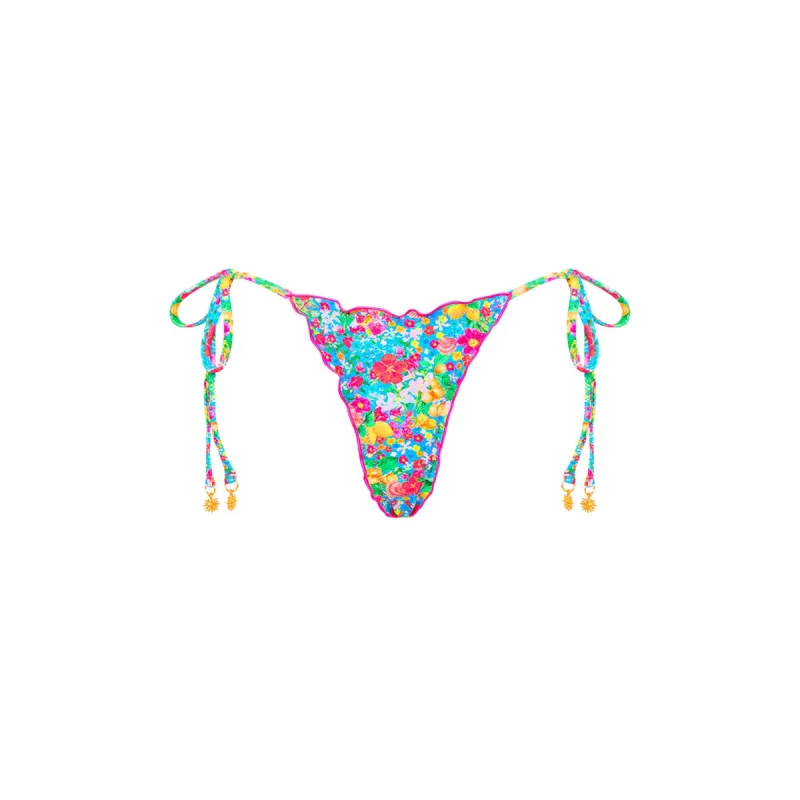 Lettuce Edge Thong Tie Bikini Bottom - Mermaid Garden sold by Kulani Kinis