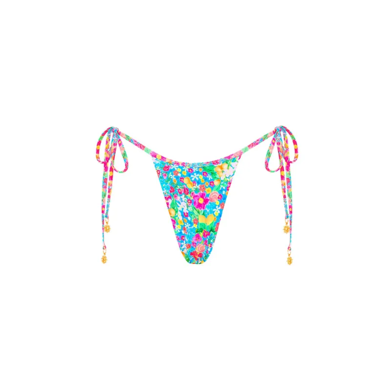 Micro Thong Tie Side Bikini Bottom - Mermaid Garden sold by Kulani Kinis