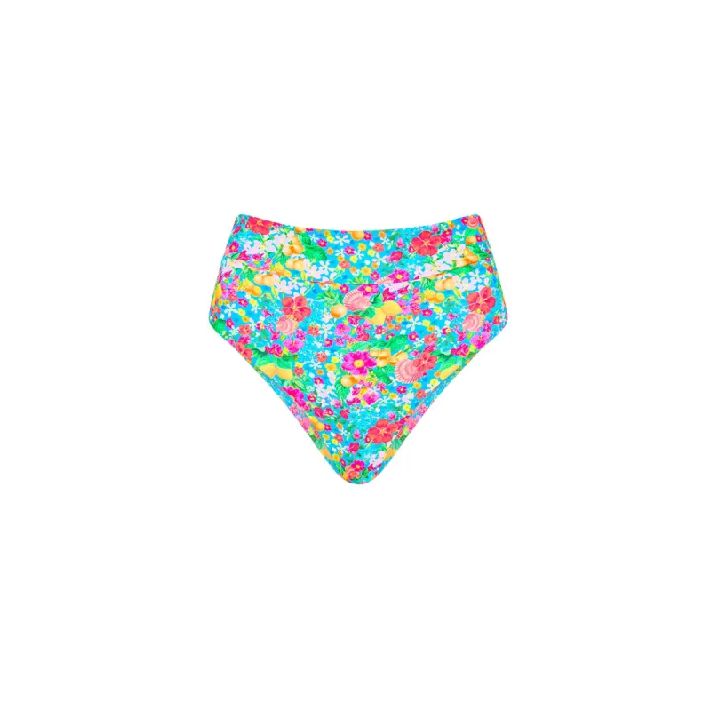 High Hip Cheeky Bikini Bottom - Mermaid Garden sold by Kulani Kinis