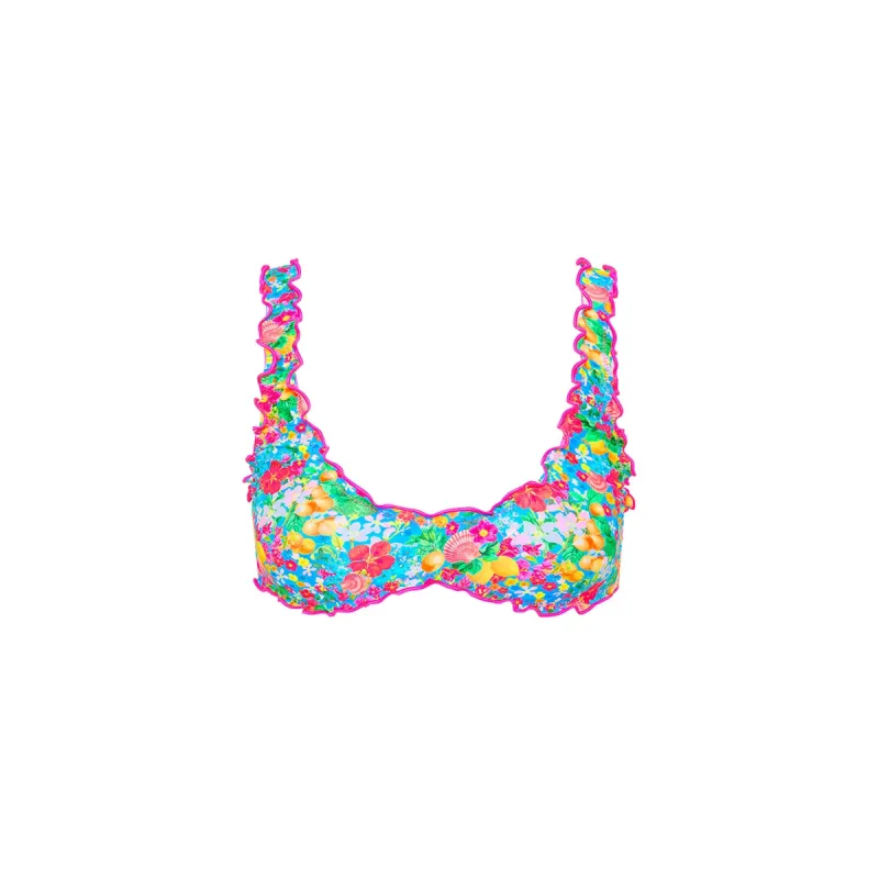 Lettuce Edge Slim Crop Bikini Top - Mermaid Garden sold by Kulani Kinis