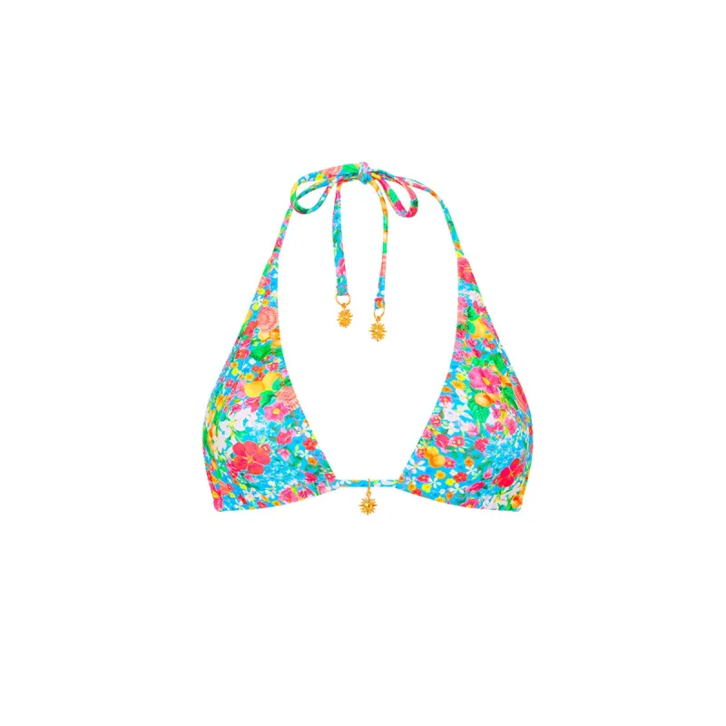 Classic Tie Halter Bikini Top - Mermaid Garden sold by Kulani Kinis