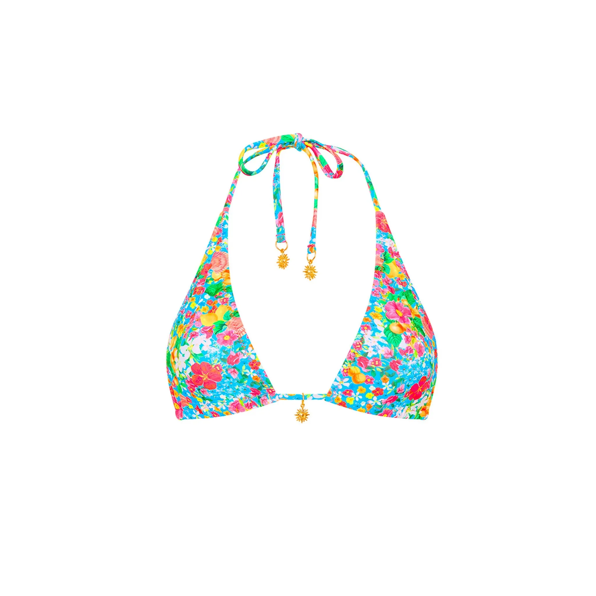 Classic Tie Halter Bikini Top - Mermaid Garden sold by Kulani Kinis