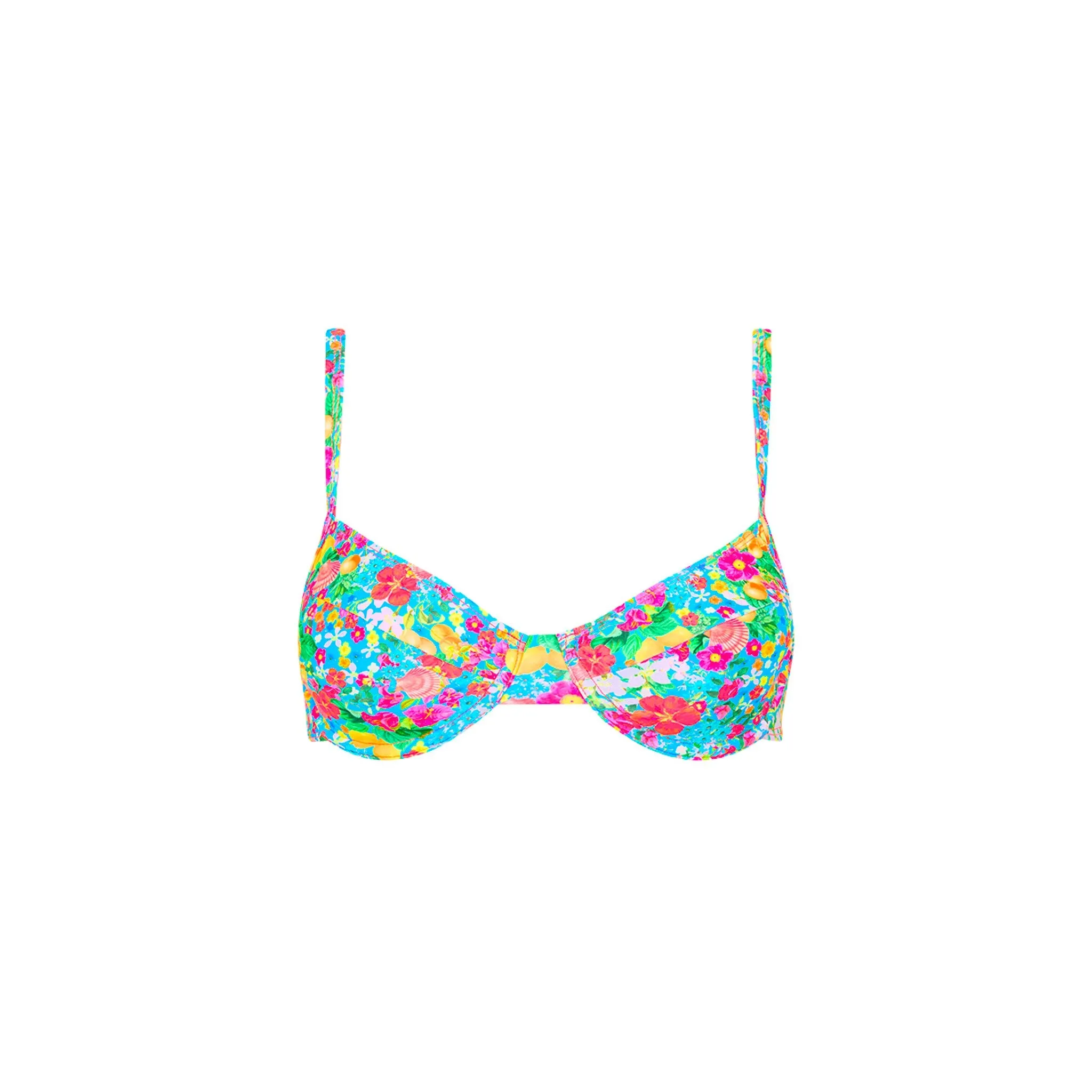 Ditzy Underwire Bra Bikini Top - Mermaid Garden sold by Kulani Kinis