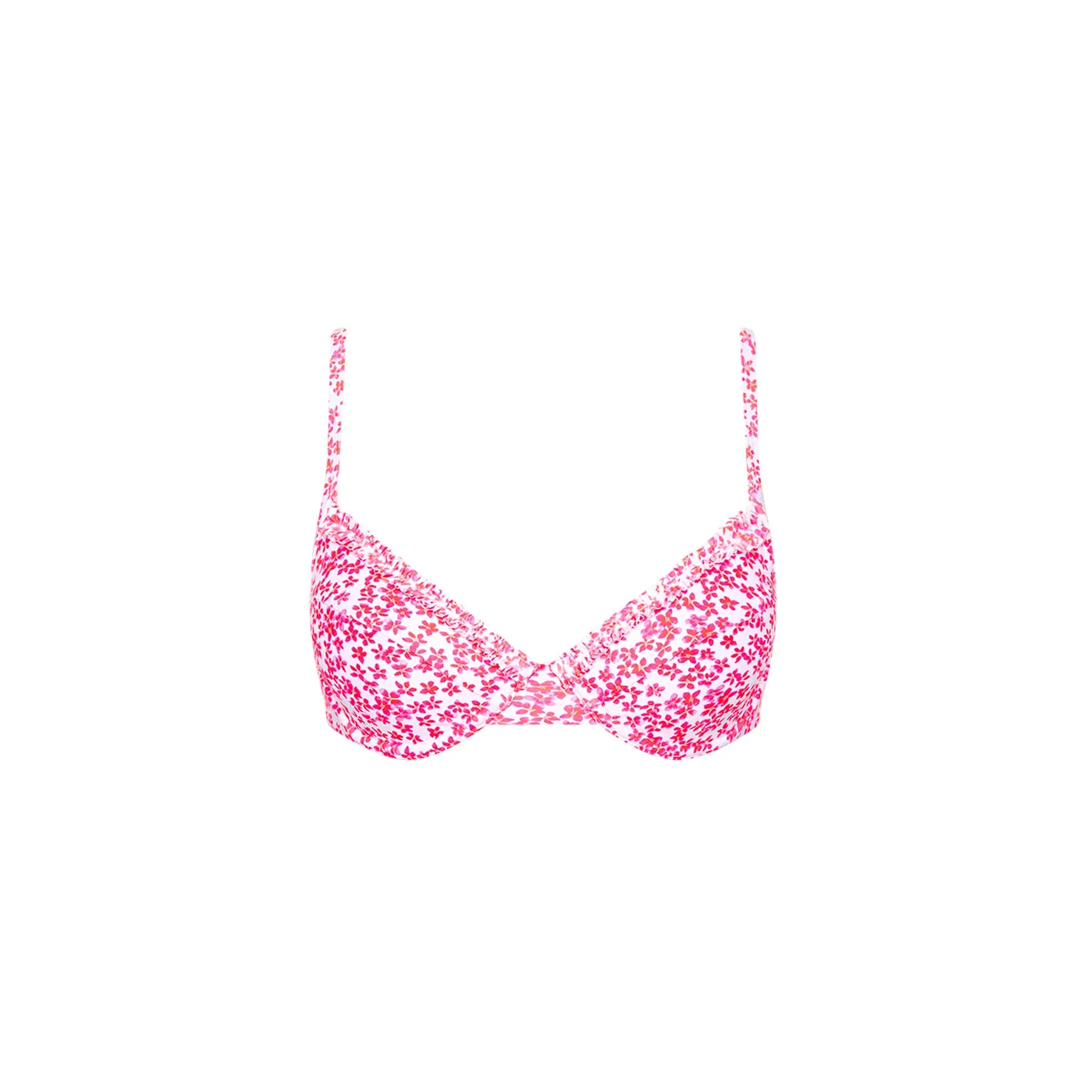 Double Ruffle Underwire Bikini Top - Lovebug sold by Kulani Kinis